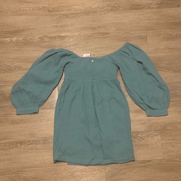 Roxy Mineral Blue Long Sleeve Baby Doll Dress Sizes (XS & XXL) (1 of each) - Picture 2 of 5